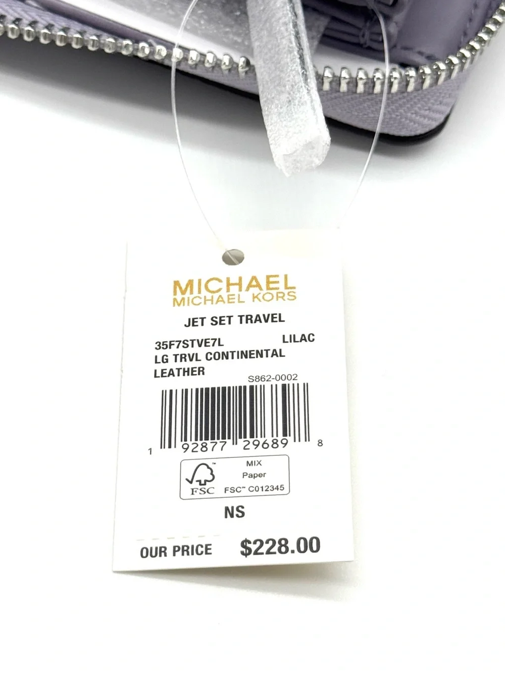 Michael Kors Travel Large Leather Continental Wallet - Lilac